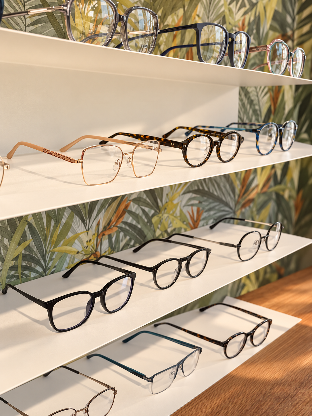 Huiscollectie in de winkel van Vilvoptique